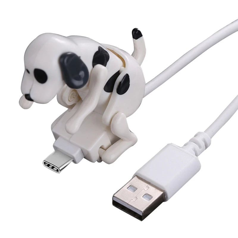 Stray Dog Charging Cable Dog Smartphone USB C Cable Type-C Phone Charger Mini Humping Spot Dog Cable with Touch Switch
