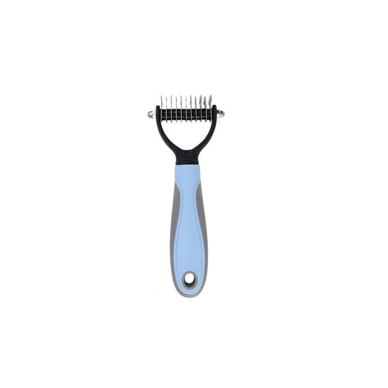 Pet Deshedding Brush Two Sided Pet Grooming Comb Stainless Steel Shedding Pet Comb Professional Hair Removal Brush for Dogs Cats