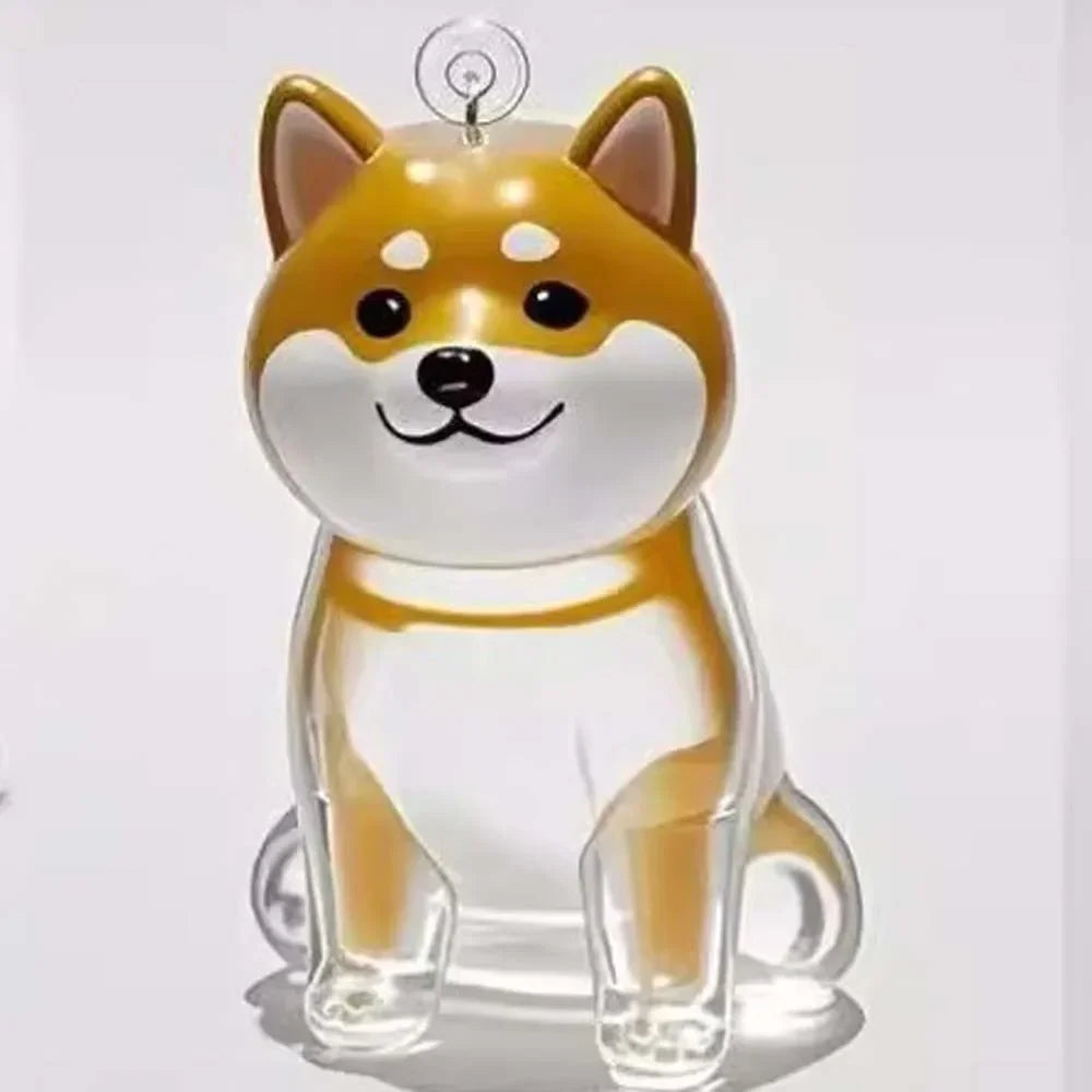 Dog Shape Dog Hair Storage Box Transparent DIY Handmade Pet Hair Keychain Hair Grooming Keyring Puppy Pendants Backpack