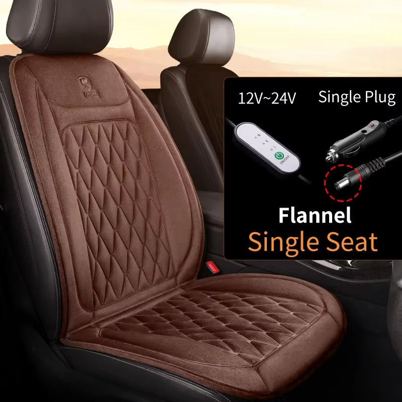 12/24V Heated Car Seat Cover Electric Car Seat Heating Pad Warm Winter Heated Seats Cushion Universal Automobile Seat Covers