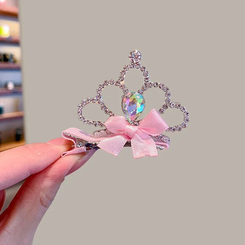 Dog Accessories Pet Grooming for Puppy Cat Dog Hair Clip Crown Bow Pet Hairpins Dog Multicolor Cat Headwear Pet Accessories