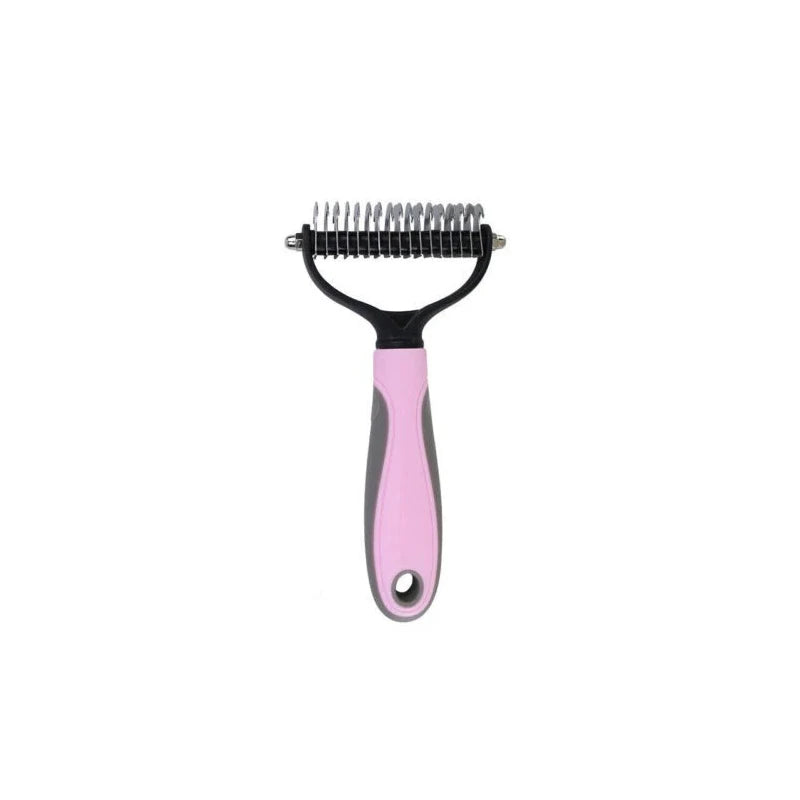 Pet Deshedding Brush Two Sided Pet Grooming Comb Stainless Steel Shedding Pet Comb Professional Hair Removal Brush for Dogs Cats