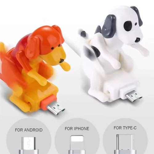 Funny Humping Dog Fast Charger Micro Usb/Ios/Type-C Charging Cable for Apple Android Phone Charger Data Line Decompression Toys