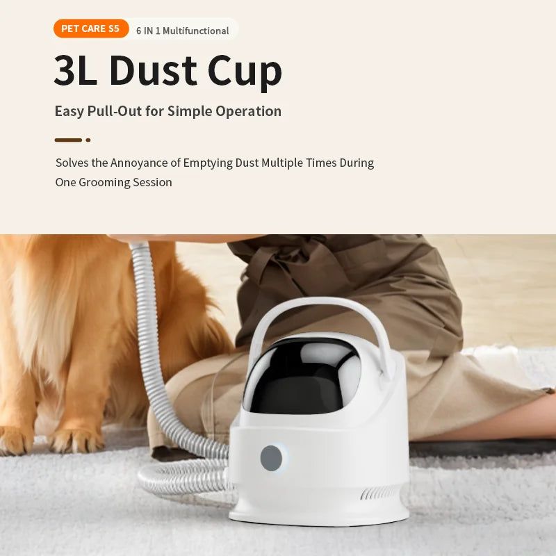 Smart Dog Cat Hair Brush Grooming Vacuum Cleaner Kit for Pets