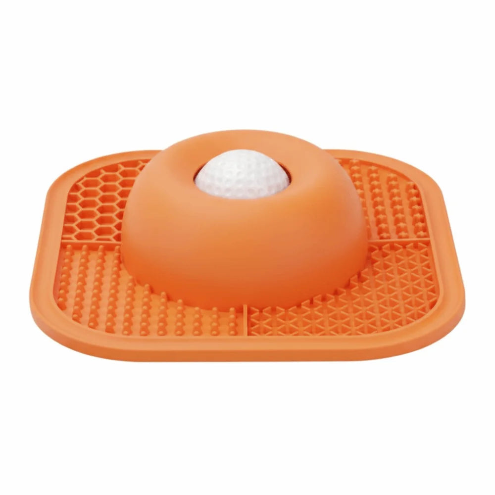 Resin Slow Feeder Dog Bowls Thick Liquid Treat Anti-Slip Dog Slow Eat Bowl Interactive Rolling Ball Puppy Licking Toy