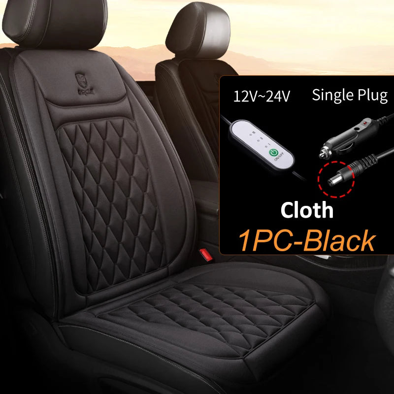 12/24V Heated Car Seat Cover Electric Car Seat Heating Pad Warm Winter Heated Seats Cushion Universal Automobile Seat Covers