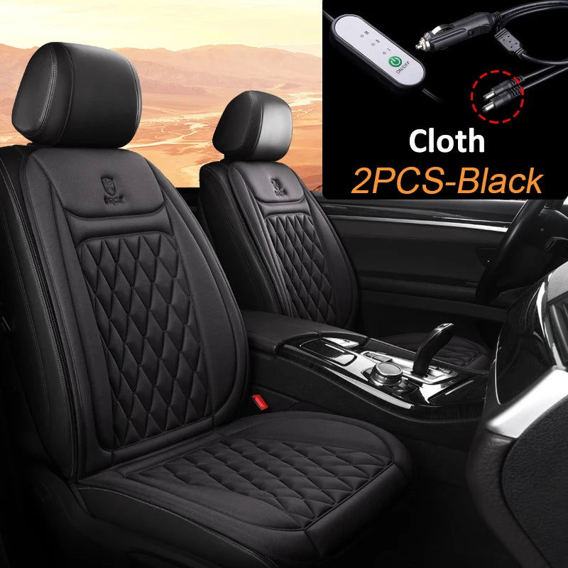 12/24V Heated Car Seat Cover Electric Car Seat Heating Pad Warm Winter Heated Seats Cushion Universal Automobile Seat Covers