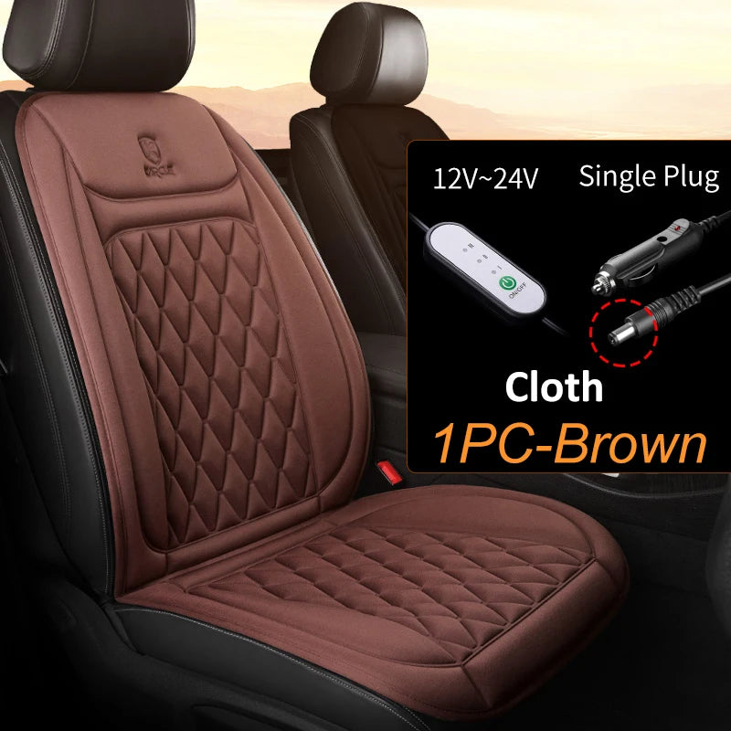 12/24V Heated Car Seat Cover Electric Car Seat Heating Pad Warm Winter Heated Seats Cushion Universal Automobile Seat Covers