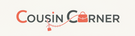 catchy logo of cousin corner where you can find all the qnique accessories