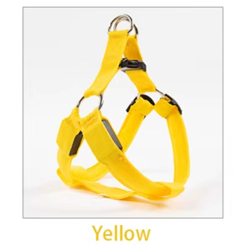 Nylon Pet Safety Harness Dog Accessories Flashing Light Harness LED Dog Harness Leash Rope Belt LED Dog Collar Vest Pet Supplies