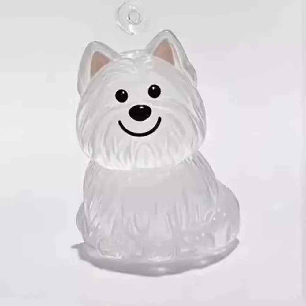 Dog Shape Dog Hair Storage Box Transparent DIY Handmade Pet Hair Keychain Hair Grooming Keyring Puppy Pendants Backpack