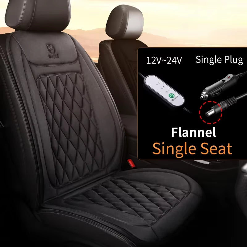12/24V Heated Car Seat Cover Electric Car Seat Heating Pad Warm Winter Heated Seats Cushion Universal Automobile Seat Covers
